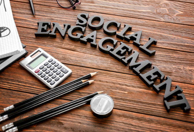 Digital marketer interacting with online community through comments and messages.